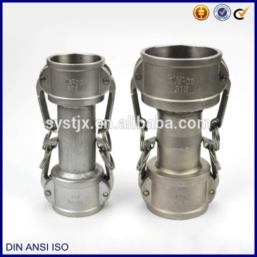 Flow pipe easy use stainless steel aluminum camlock coupling