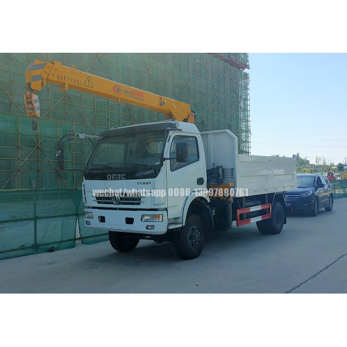 Dongfeng 4X4 AWD grue montée sur camion à benne basculante 2 tonnes