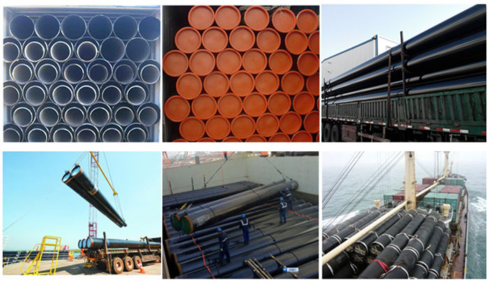 erw steel pipe pack and shipping