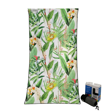 Custom Wholesale Double-Sided Printed Recycled Polyester Waffle Beach Towels