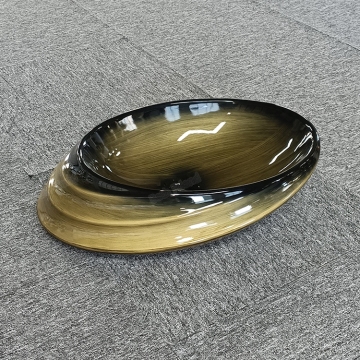 Bathroom Wash Basin Wholesale: Ceramic Colorful Sink Lavatory Basin Above Counter