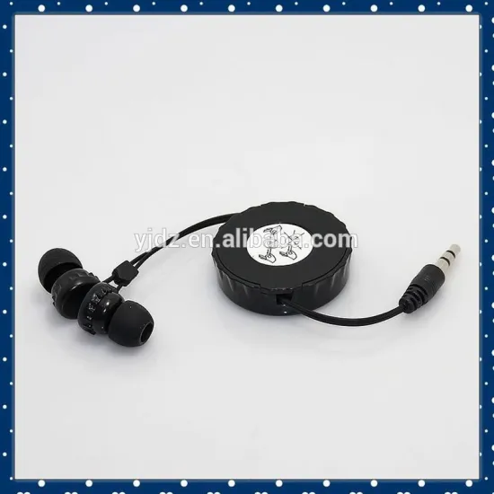 CHEAP bulk generic telescopic headphones with double way retractable cable