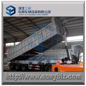 25 tons 3 axles tipper semi trailer 25 cbm rectangular shape dumper trailer