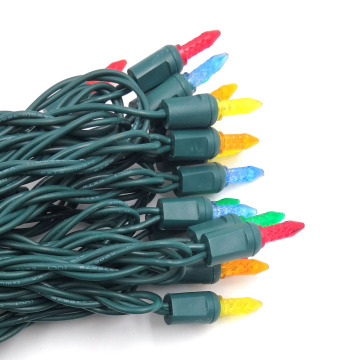 Multicolor M5 LED Outdoor String Lights - 50 Count 110V Christmas Lights