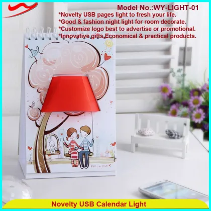 Modern innovative led electric usb lamps page a day calendar