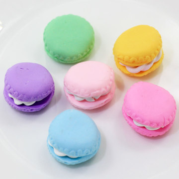 100pcs Wholesale Kawaii Colorful Polymer Round Cabochon Clay Simulation Food Macaroon DIY Deco Parts Accessories