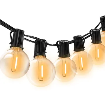25ft Outdoor Garland Lights 220V G40 Plastic Bulb LED Fairy Patio String Light for Wedding Garden Party Decoration