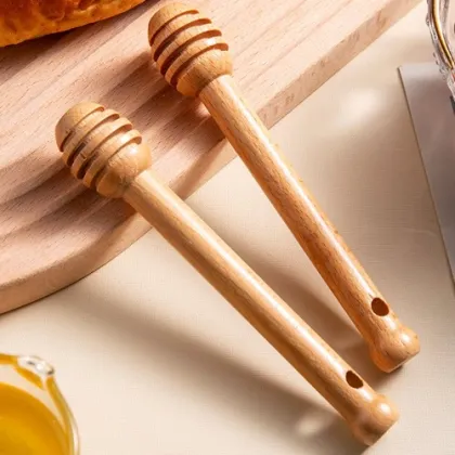 Beech Wooden Honeycomb Stick for Dispensing and Drizzling Honey