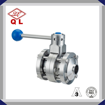 Stainless Steel Hygienic Three Pieces Butterfly Valves