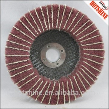Hotshine Brand Non woven Flap Disc with the Sand Cloth For The Stainless Steel Surface Treatment
