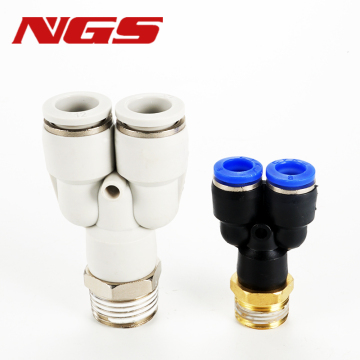 Nickel-Plated Y Shape Pneumatic Quick Connect Fittings - PX M5