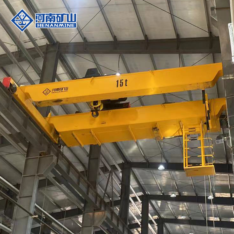 Double-beam Bridge Crane With Welded Rails For Trolley Movement, High ...