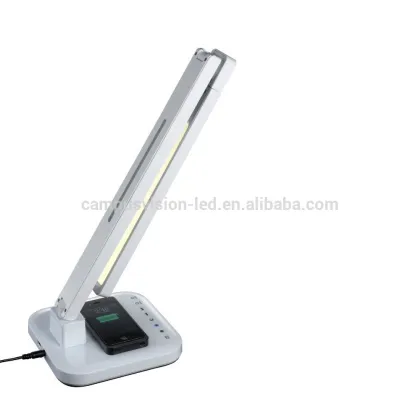 high-tech stationery led desk lamp/reading lamp/office working lamp with QI wireless