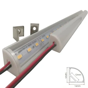 Wall Corner LED Bar Light DC 12V 50cm SMD 5730 Rigid LED Strip Light 45 degree corner aluminum profile For Kitchen Under Cabinet