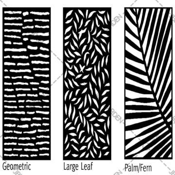 Écrans de jardin coupés en métal