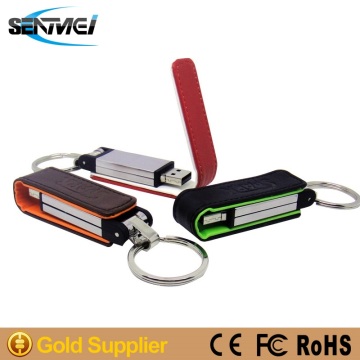 Multi-colored slap-up leather usb flash drive with printing logo