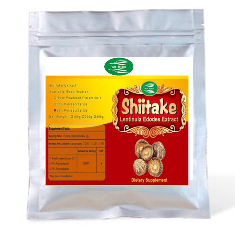 300gram Shiitake Extract 30% Polysaccharides Powder Lentinula Edodes Extract Powder