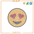 Grinning Face emoji rhinestone transferências de ferro em