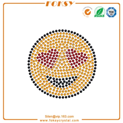 Face Throwing a Kiss emoji rhinestone designs