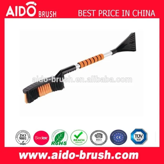 25 inch extendable winter Aluminum Snow Broom with scraper