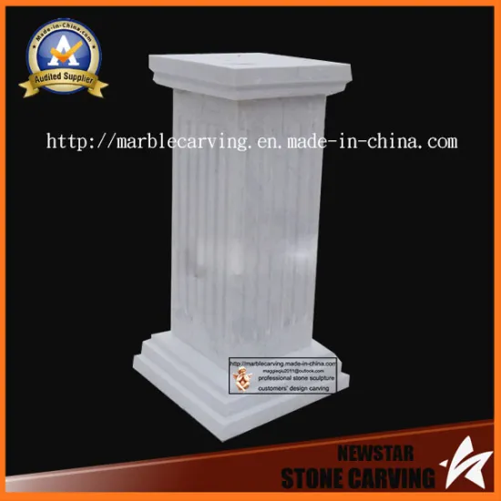 White Square Pedestal Pillars
