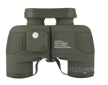 Professional 10X50 Waterproof and Shockproof Binoculars with Compass and Fine Tuning Telescope