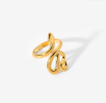 Stainless Steel 18K Gold Plated Snake Ring: A Stylish Gift Idea