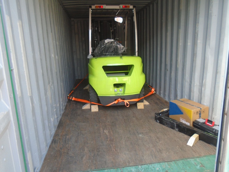 Forklift In Container