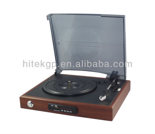 wooden turntable with USB/SD T320