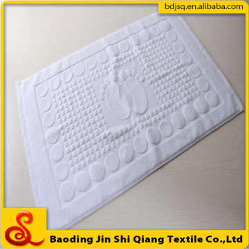Gaoyang Supply Quality Thick Pure Cotton Jacquard Hotel Bath Mat, Jacquard Hotel Floor Towel