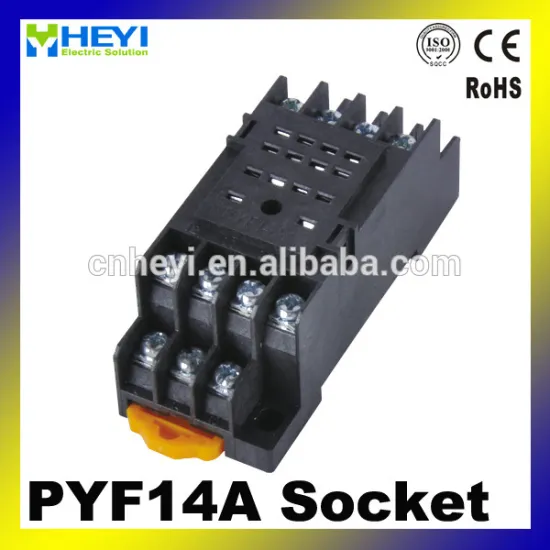14 Pin Rail Type Non-finger Protected Relay Socket (PYF14A)