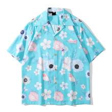 quick-drying short sleeves floral hawaii casual shirt