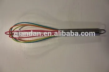 home used stainless steel coated silicone egg whisker/beater