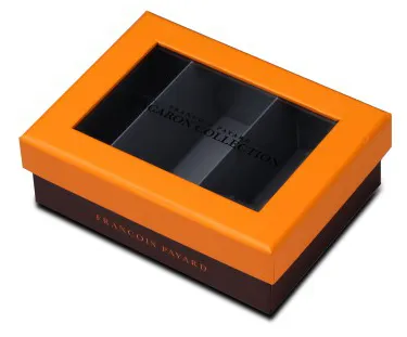 Matte Yellow Macaroon Box with PET Window