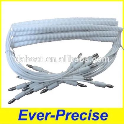 overmould banana plug spring cord spring cable