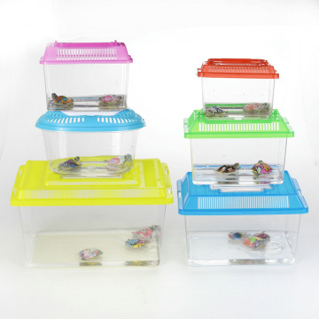 Wholesale Multi-Color Portable Mini Plastic Fish Tanks with Lid