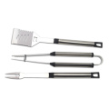 3pcs gold plating handle bbq tools set