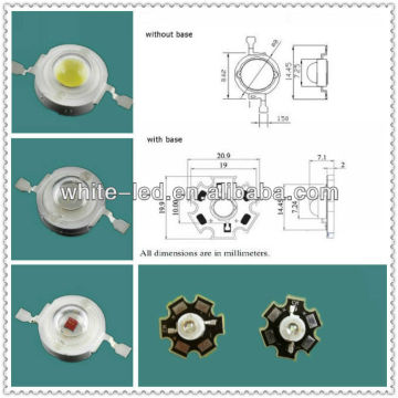 Pianta a LED da 450-460 Nm da 3W blu da 450 Nm di coltivazione di diodi leggeri
