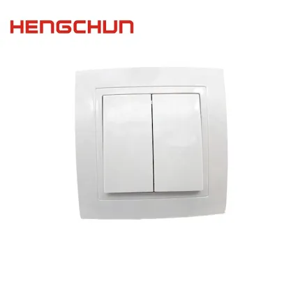 2019 European 2 Gang 1 Way Wall Switch