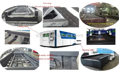 4000W fiber laser cutting machine with Trumpf IPG laser power