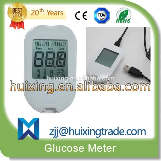 2015 new design High Quality Big Screen With PC-link USB Cable Glucometer