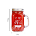 Beverage Use Bulk Glass Color Drinking Mason Jar