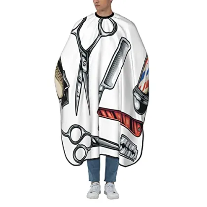 Vinnie New Wholesale Barber Cape Custom Logo Designs Black Soft Hairdressing Cape for Men