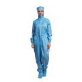 Cleanroom Coverall With Hood And Socks-bottons