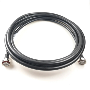 Super Flexible Feeder Jumper N Male to N Male 7/16 Coaxial Cable Black 10 Ohm