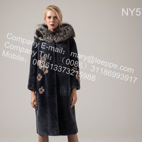 Australia Merino Shearling Long Coat For Lady