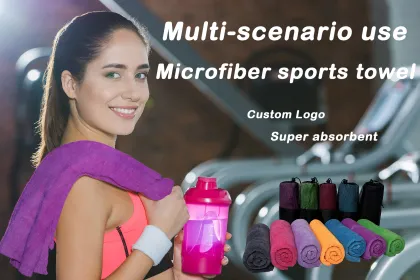 Wholesale Purple and Black Sports Towels for Training