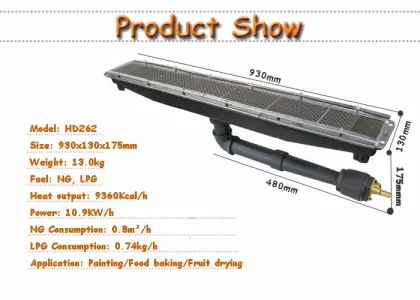 Environmental protection industrial Infrared gas burner for exhaust gas treatment oven