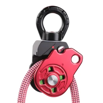 High-altitude Working Pulley: Aluminum-Magnesium-Zinc Alloy Universal Single Pulley for Climbing