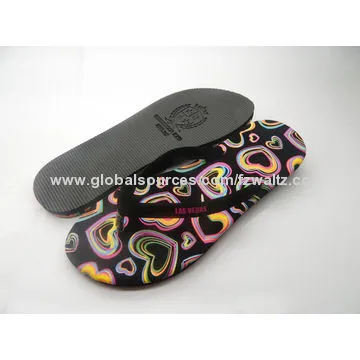 EVA Flip-flops/Sandals with Lamy PU and Colorful Printing Insole
